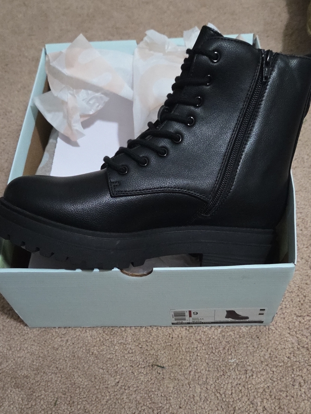 SO Black Lace-Up Platform Combat Boot